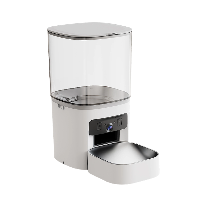 تغذیه کننده هوشمند حیوانات خانگی با لنز دوگانه MAS-3007 با قیف شفاف 6 لیتری